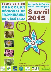 Affiche concours régional de reconnaissance des végétaux (Merdrignac 10 avril 2015)